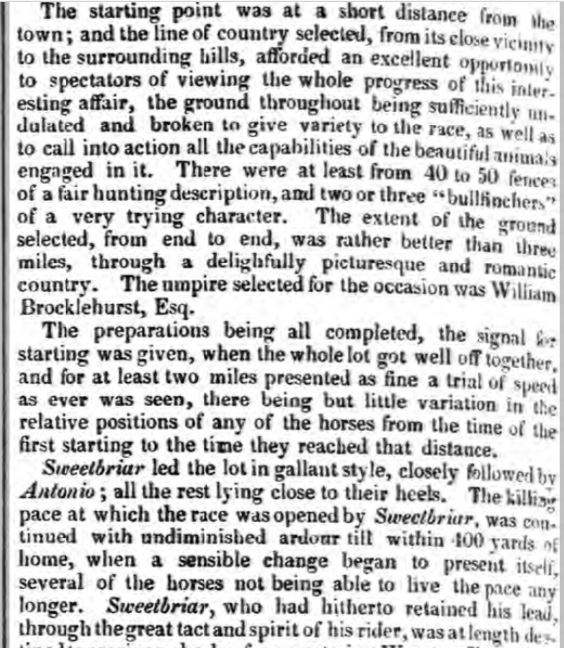 Clitheroe Steeple chase  5-12-1838  B